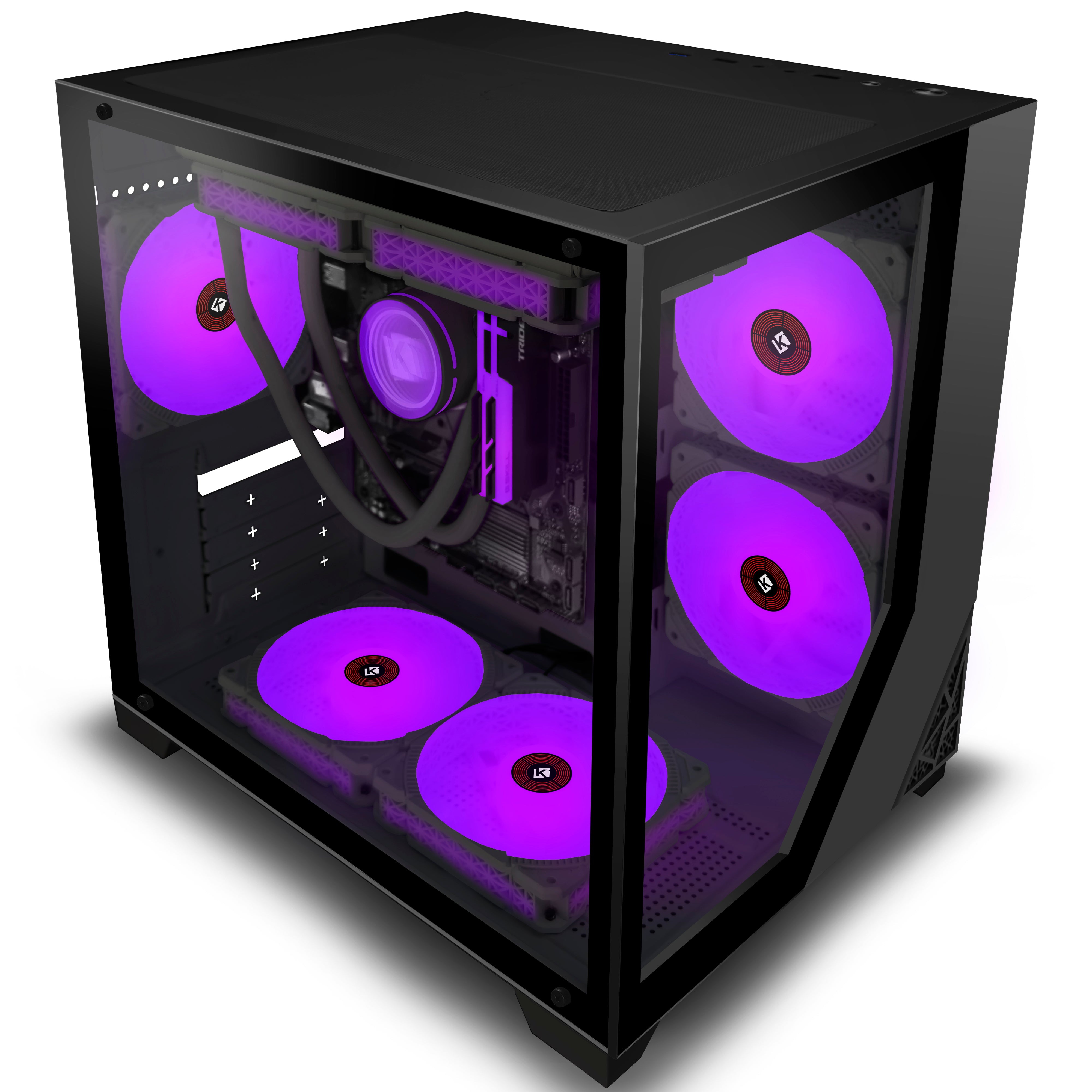KEDIERS Innovative PC Case - ATX Tower Tempered Glass Gaming Computer Case  with 2 ARGB Light Boards