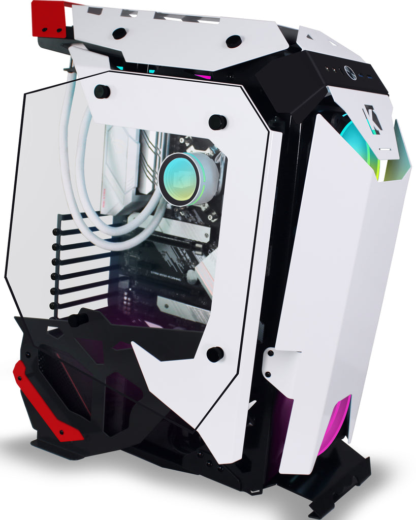 KEDIERS Boitier PC Gamer - Cadre Ouvert ATX Mid Tower - 2 Verres
