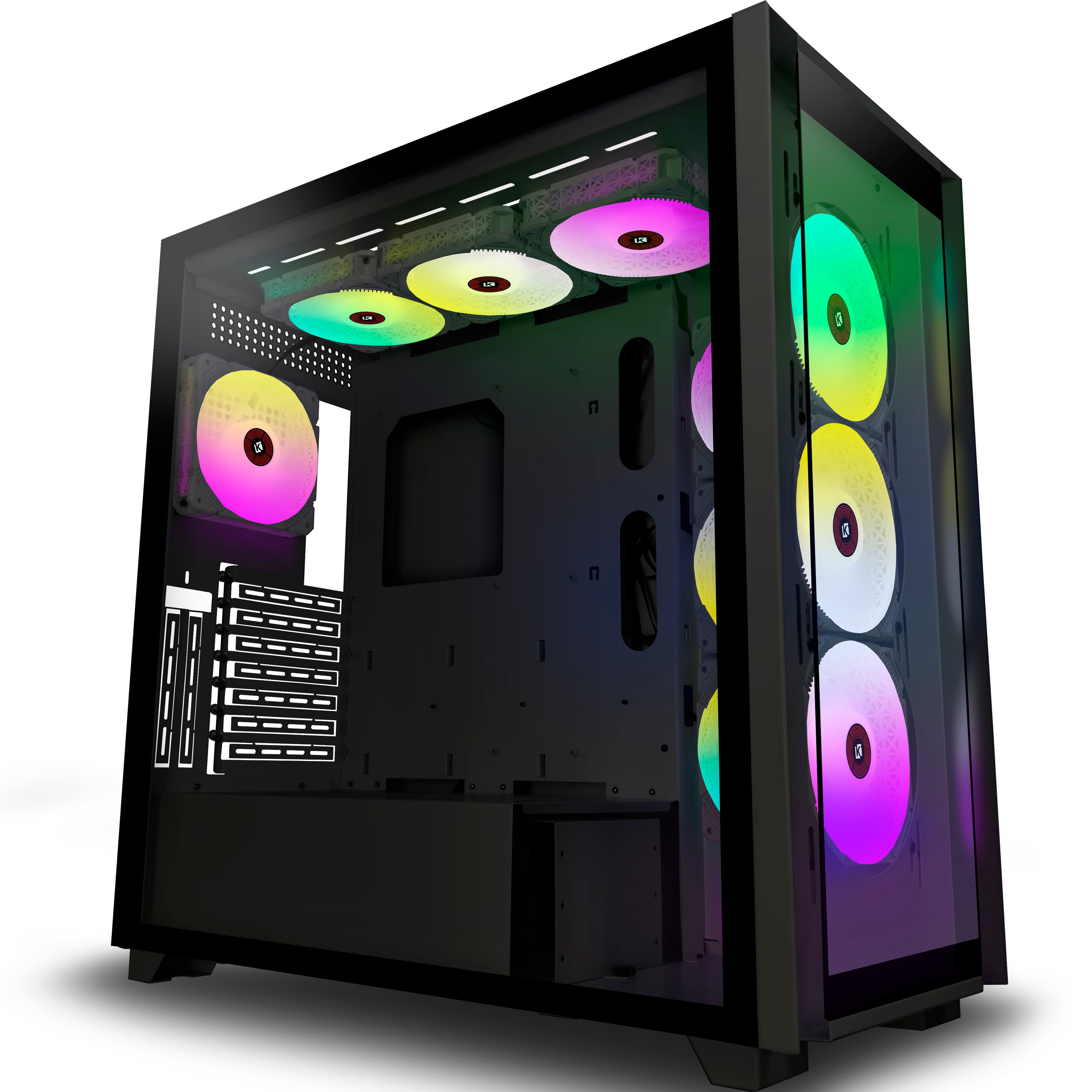  KEDIERS PC Case - C700 E-ATX Tower 3*Tempered Glass